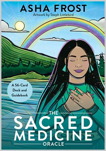 The Sacred Medicine Oracle box with Indigenous woman and rainbow by Asha Frost — Eternal Spirit