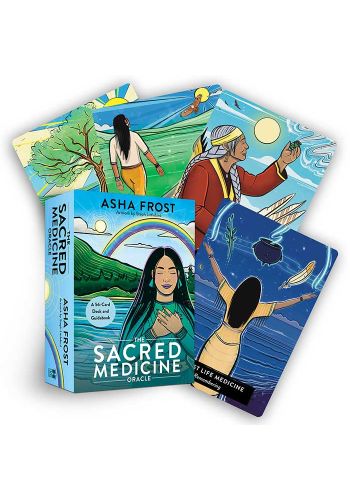 Sacred Medicine card showing buffalo spirit with earth tones and feathers — Eternal Spirit