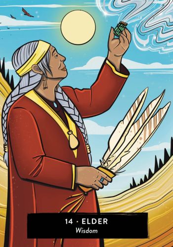 The Sacred Medicine Oracle card highlighting the deck's symbolic art — Eternal Spirit