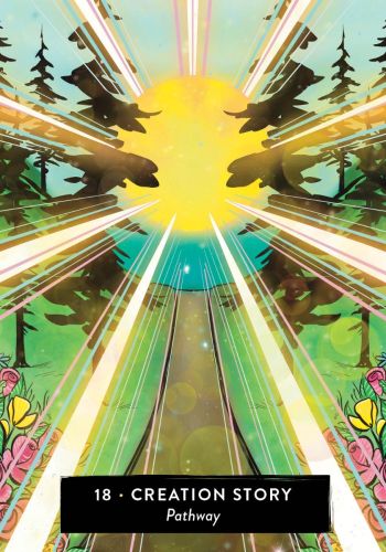 The Sacred Medicine Oracle card presenting the deck's visionary illustrations — Eternal Spirit