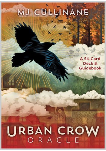 Urban Crow Oracle box with crow and cityscape by MJ Cullinane — Eternal Spirit