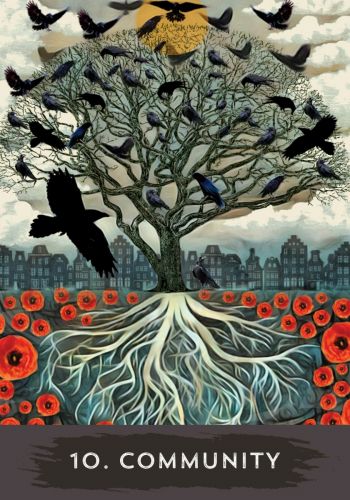 Urban Crow Oracle card capturing the deck's intuitive artistry — Eternal Spirit