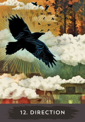 Urban Crow Oracle card offering a glimpse of the deck's sacred imagery — Eternal Spirit