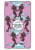 Action Leads to Success card with illustrated mountain goats, Animal Apothecary — Eternal Spirit