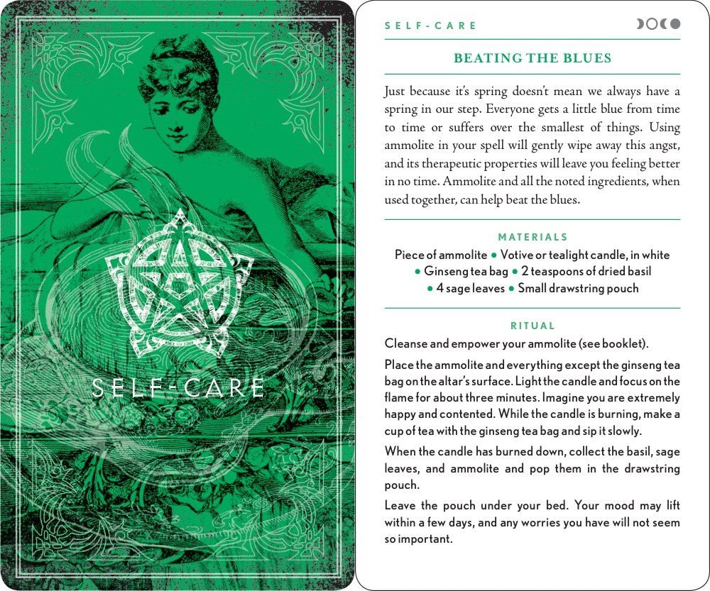 The Wiccapedia Spell Deck card sharing the deck's luminous illustration style — Eternal Spirit