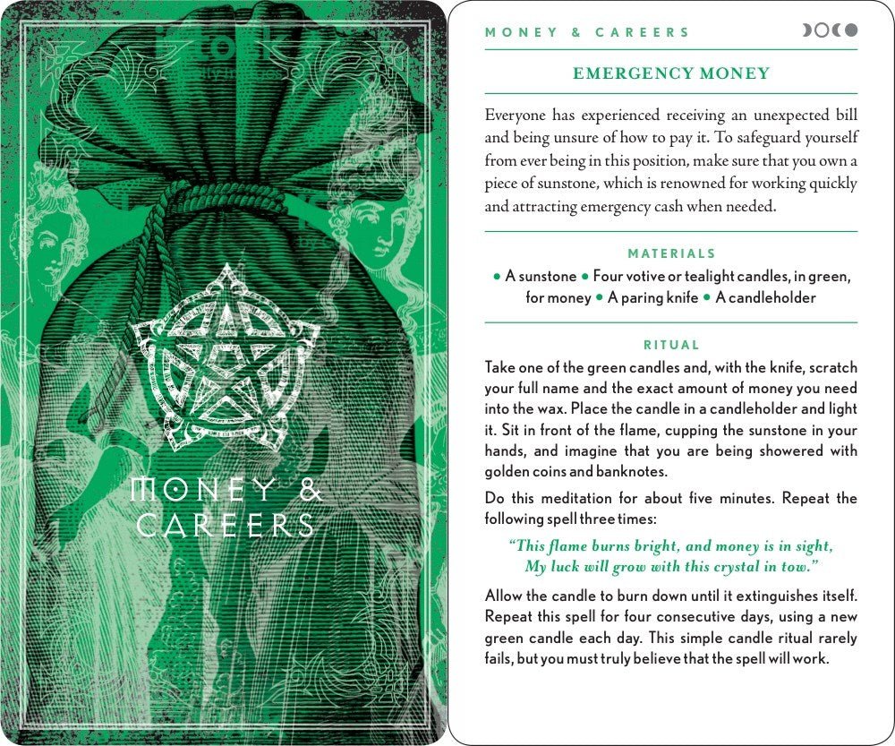 The Wiccapedia Spell Deck card reflecting the deck's transcendent artwork — Eternal Spirit