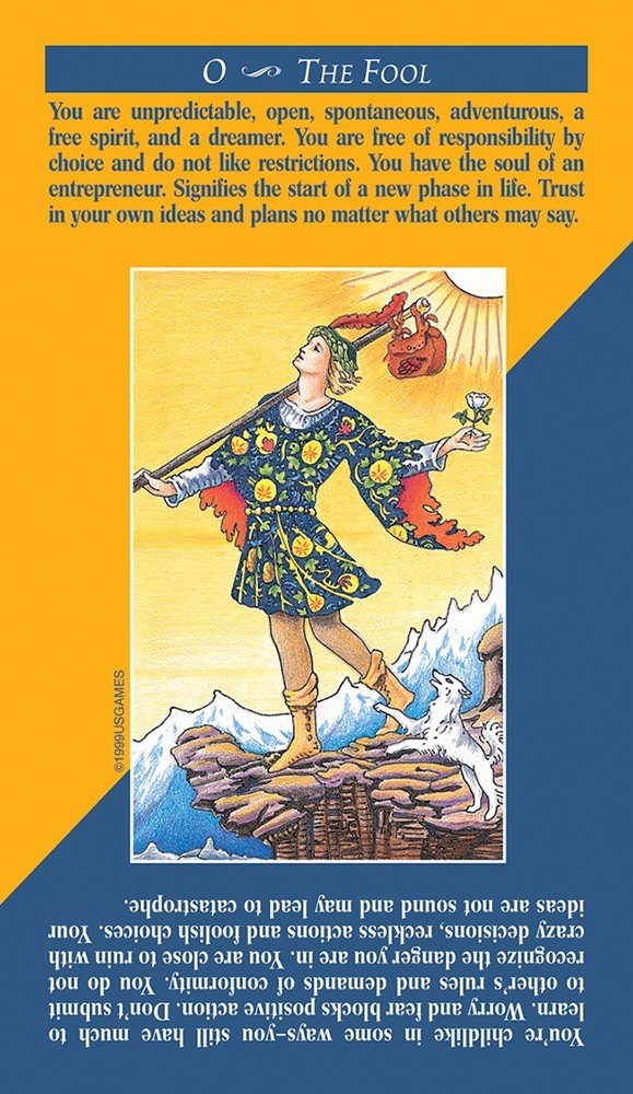 Sample card from the Quick & Easy Tarot tarot deck — Eternal Spirit