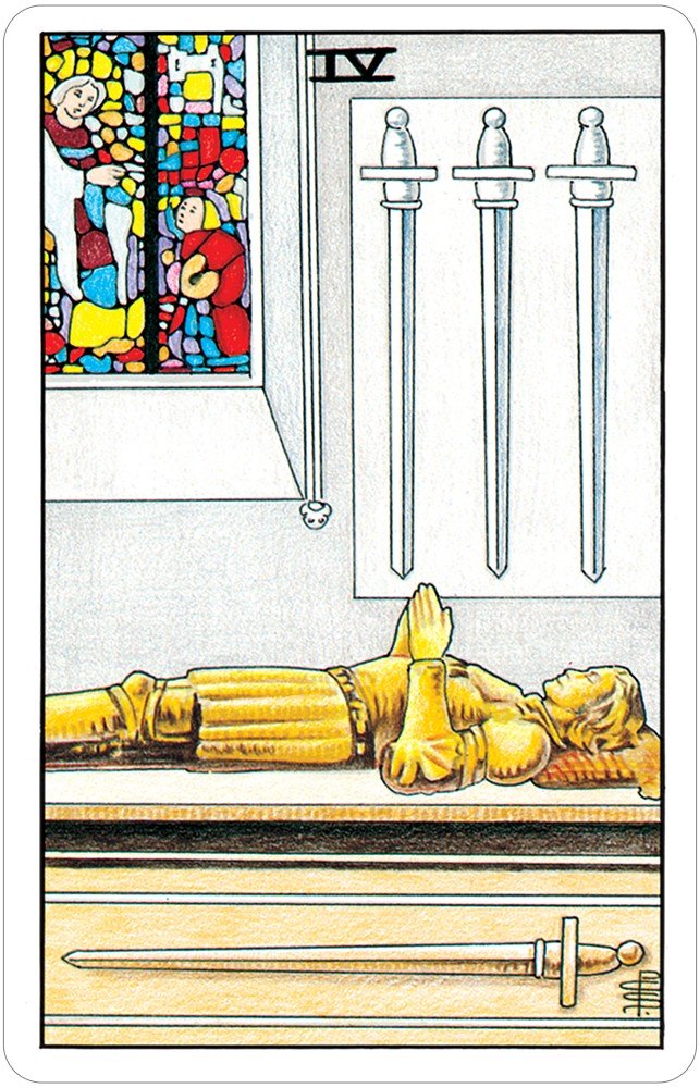 Universal Waite Pocket Tarot card exploring the deck's contemplative imagery — Eternal Spirit