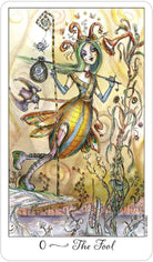 The Fool card with quirky floating figures and festive imagery, Joie De Vivre Tarot — Eternal Spirit
