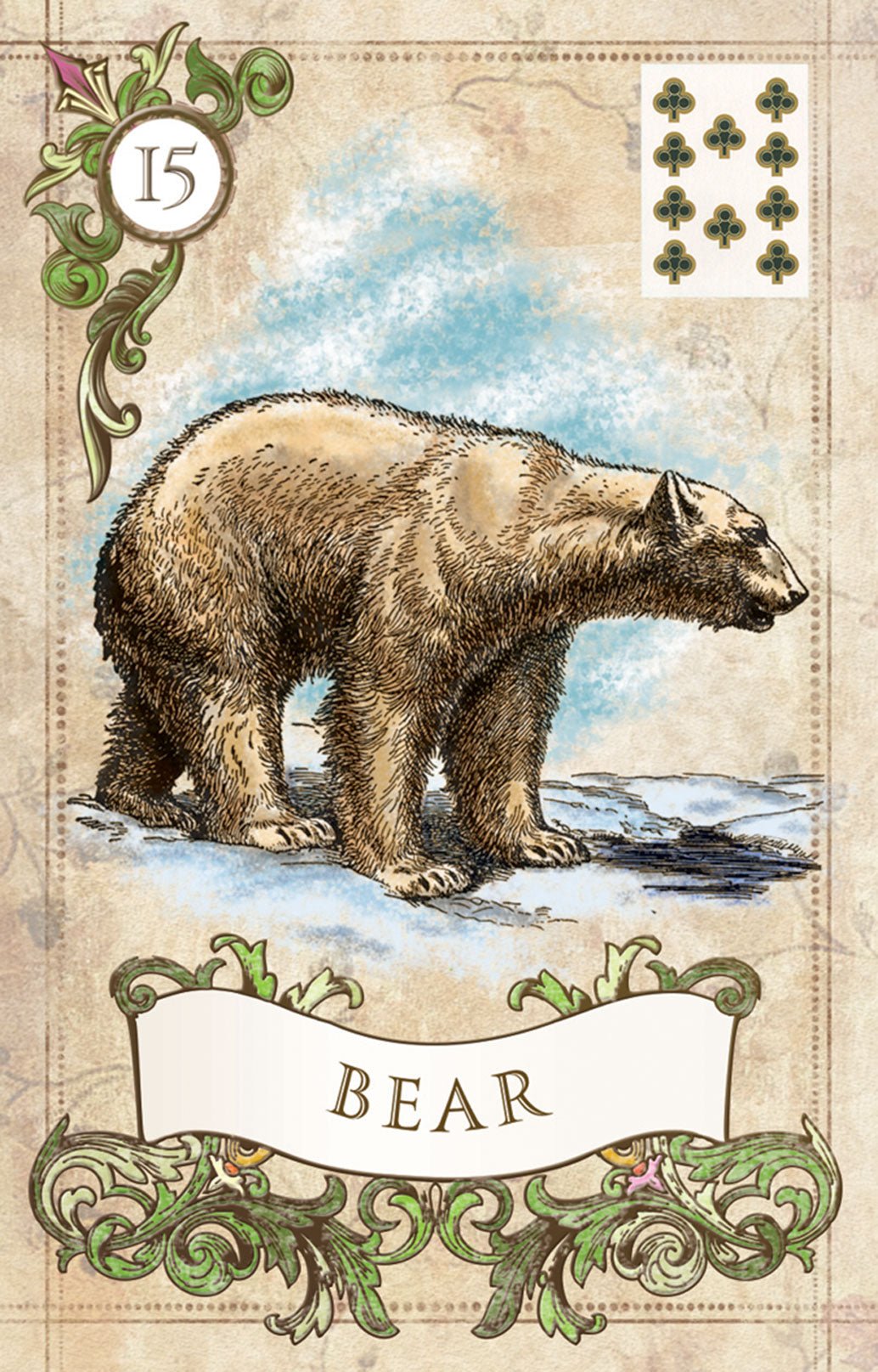 Old Style Lenormand card revealing the deck's mystical artwork — Eternal Spirit