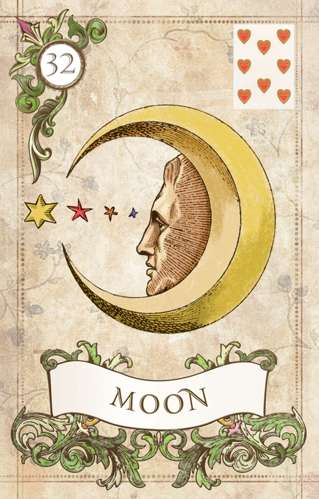 Old Style Lenormand card illuminating the deck's rich colour palette — Eternal Spirit