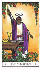 The Weiser Tarot card revealing the deck's mystical artwork — Eternal Spirit