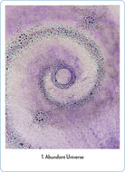 Empath Activation Cards, Abundant Universe card with cosmic galaxy and rainbow energy swirl — Eternal Spirit