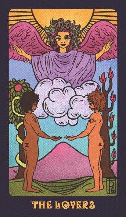The Pulp Girls Tarot card offering a glimpse of the deck's sacred imagery — Eternal Spirit