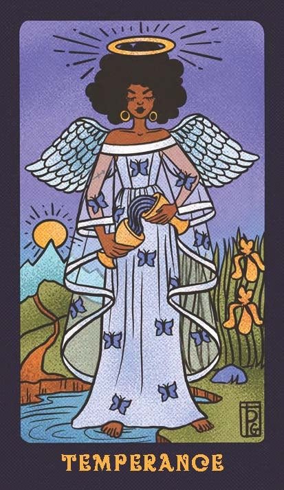 The Pulp Girls Tarot card featuring the deck's enchanting card art — Eternal Spirit