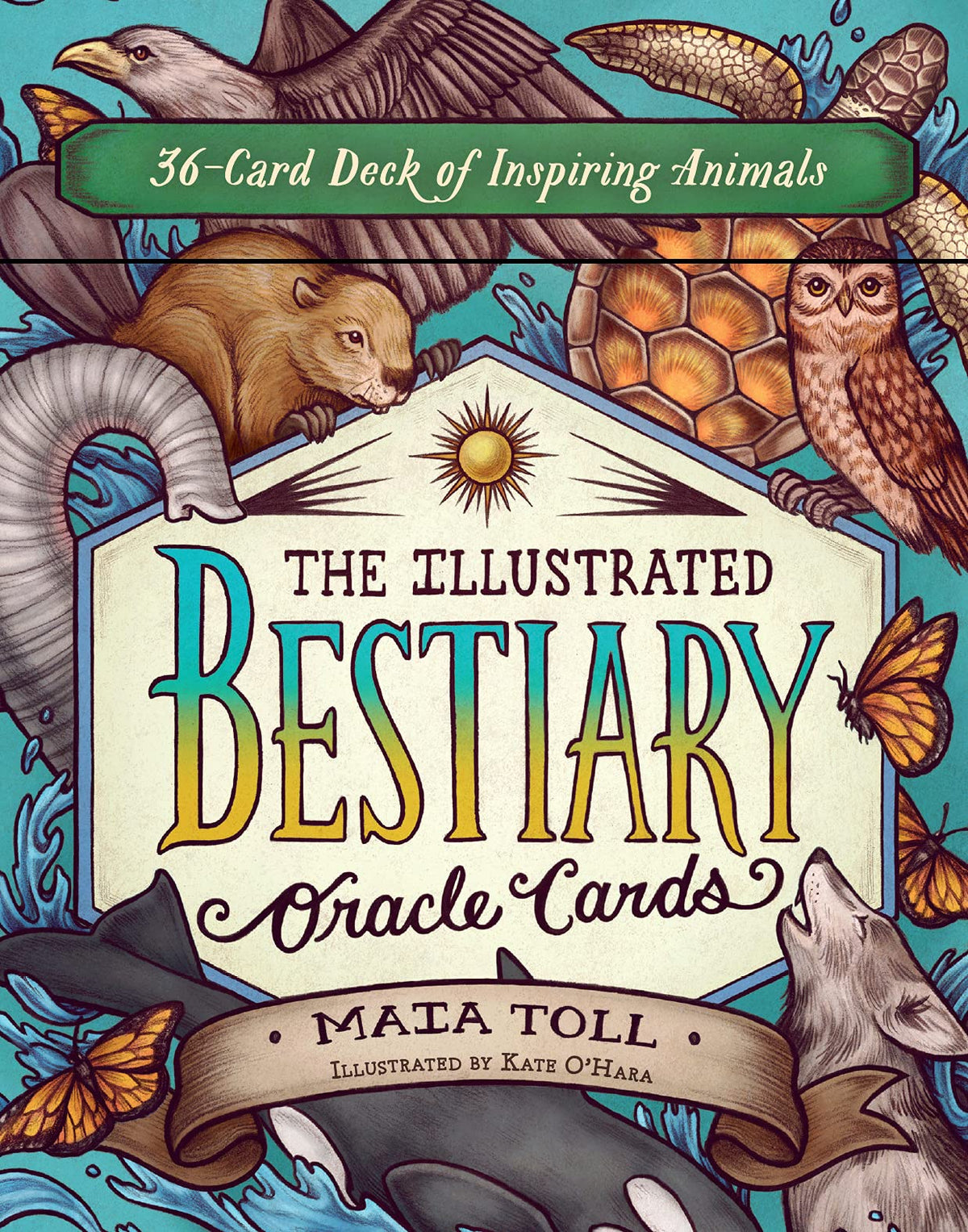 The Illustrated Bestiary Oracle Cards box with creature art by Maza Toll — Eternal Spirit