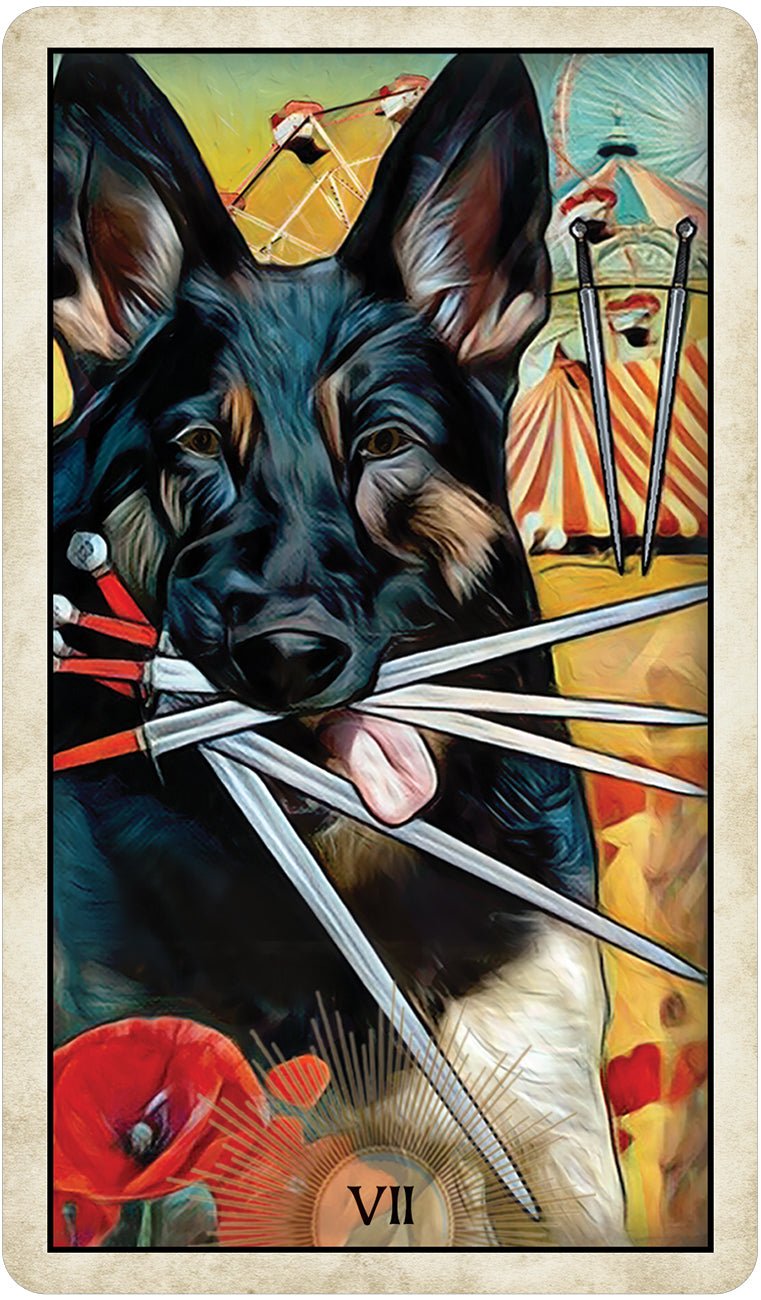 Wise Dog Tarot card showcasing the deck's evocative imagery — Eternal Spirit