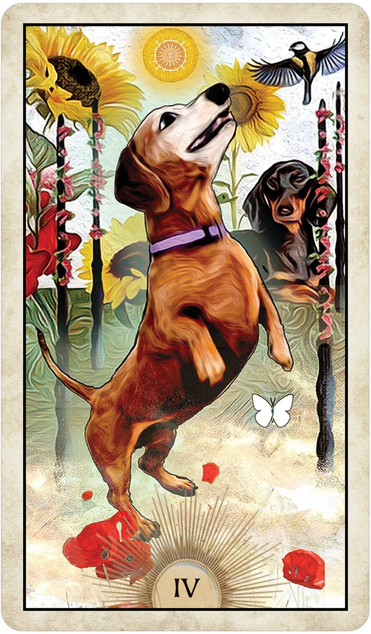 Wise Dog Tarot card celebrating the deck's unique visual language — Eternal Spirit