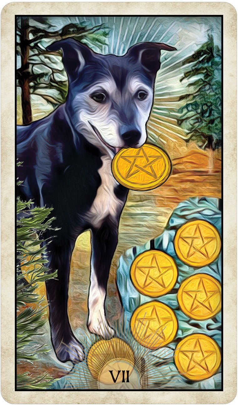 Wise Dog Tarot card revealing the deck's mystical artwork — Eternal Spirit