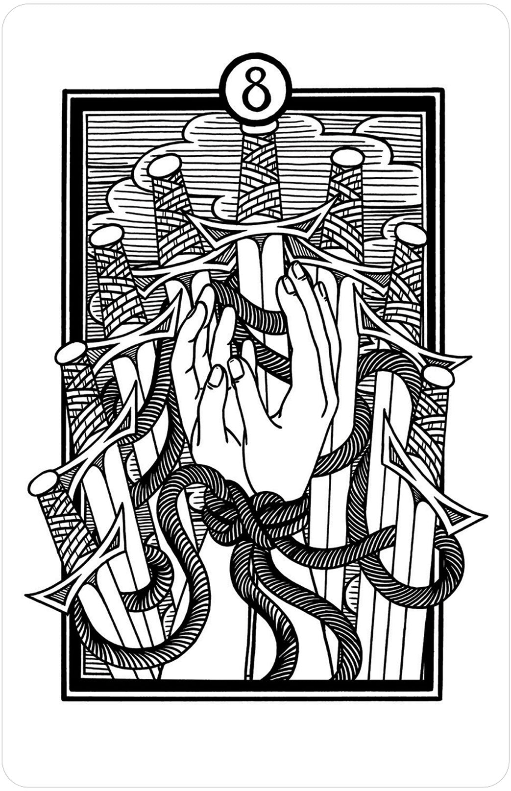 Sample card from the Hearts & Hands Tarot tarot deck — Eternal Spirit