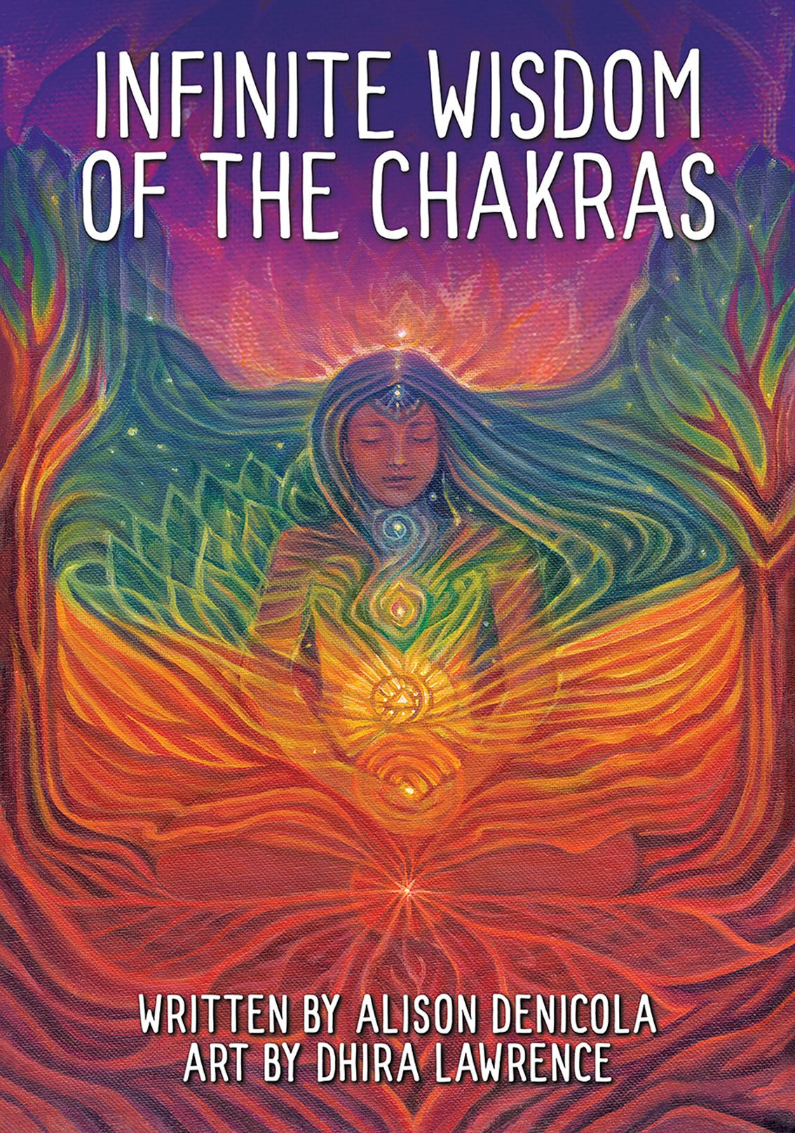 Infinite Wisdom of the Chakras Oracle box with chakra art by Alison DeNicola — Eternal Spirit