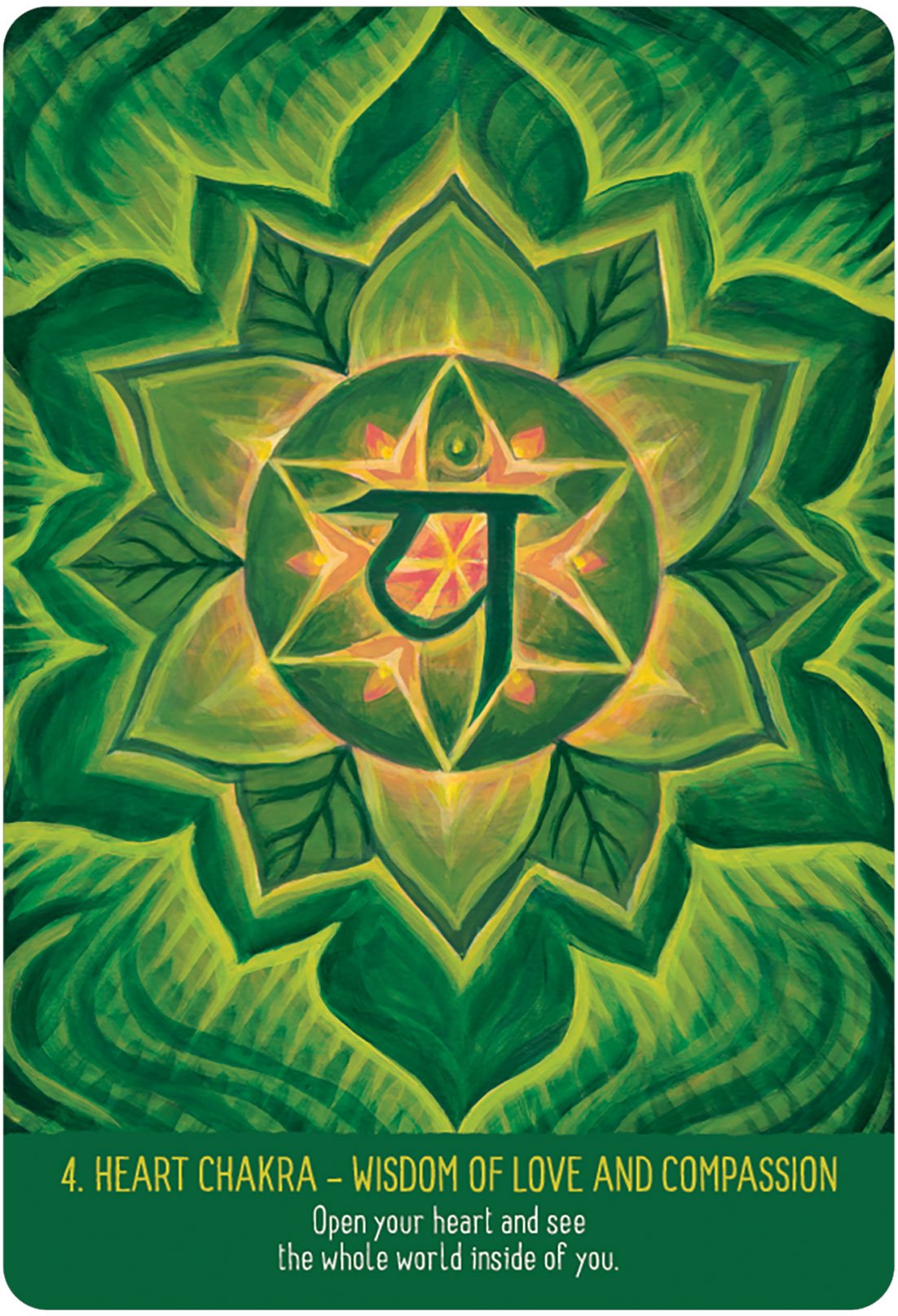 Infinite Wisdom of the Chakras Oracle card featuring the deck's enchanting card art — Eternal Spirit