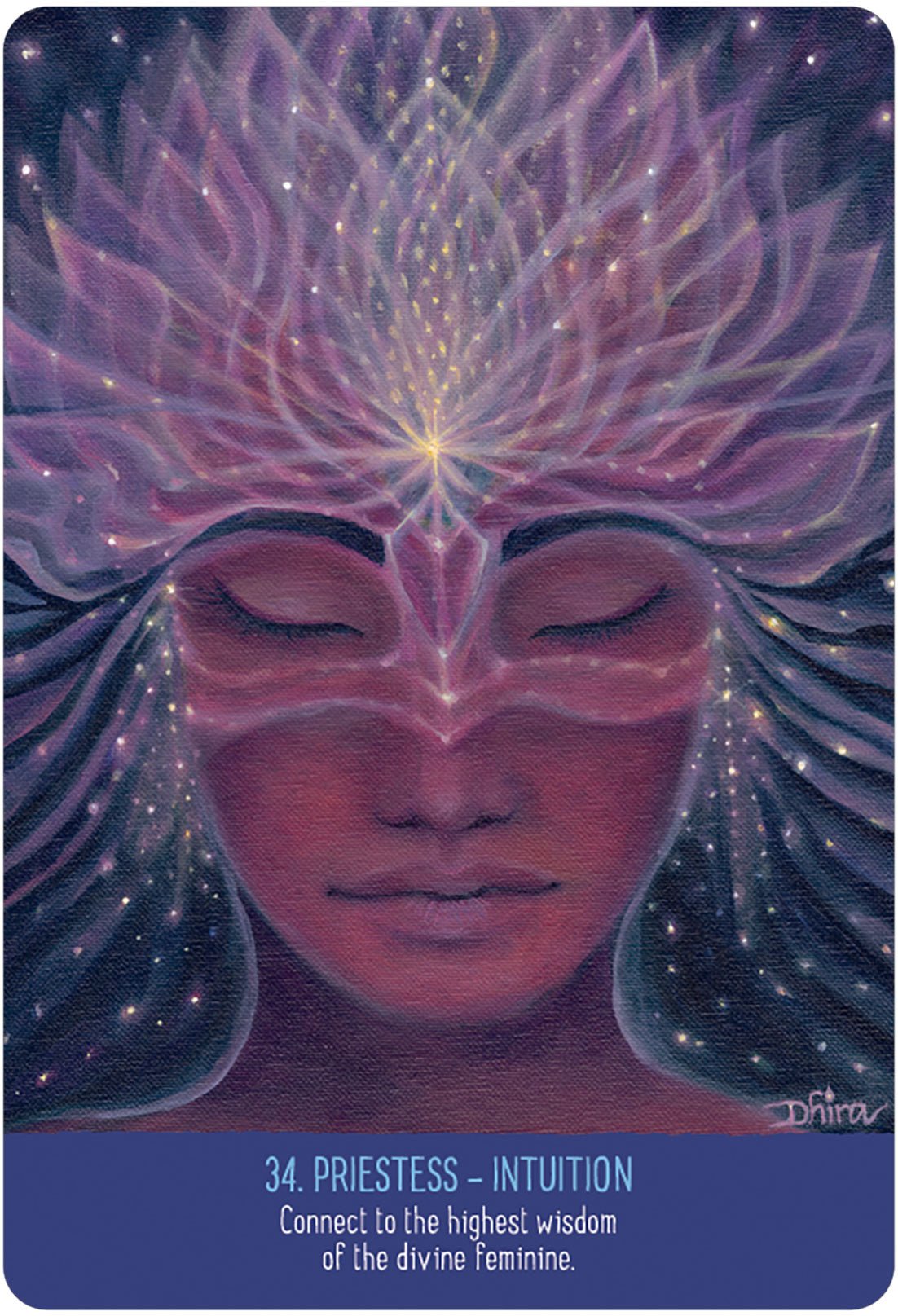 Infinite Wisdom of the Chakras Oracle card portraying the deck's otherworldly aesthetic — Eternal Spirit