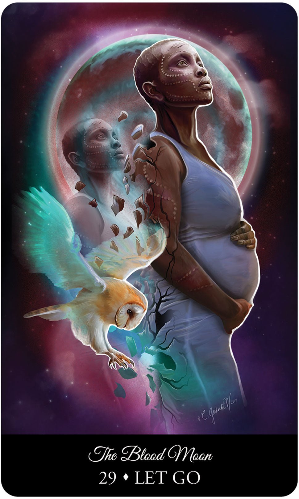 The Witching Hour Oracle card showing the deck's detailed artistic vision — Eternal Spirit