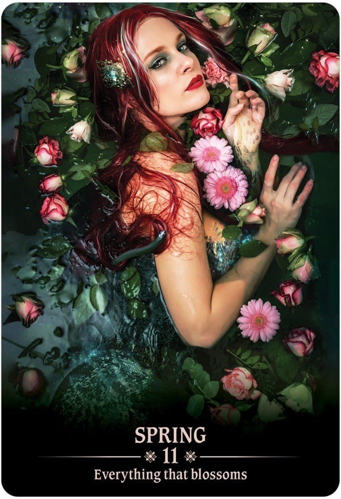 Dark Light Oracle card illuminating the deck's rich colour palette — Eternal Spirit
