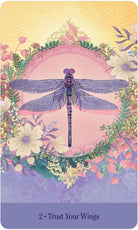 Love Who You Are deck, Trust Your Wings card with ethereal figure and dragonfly wings — Eternal Spirit
