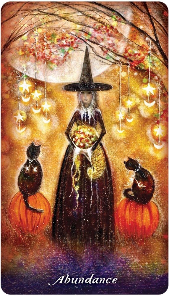 Earthy Souls And Spirits Moon Oracle deck, Abundance card with figure amid glowing blue moonlit energy — Eternal Spirit