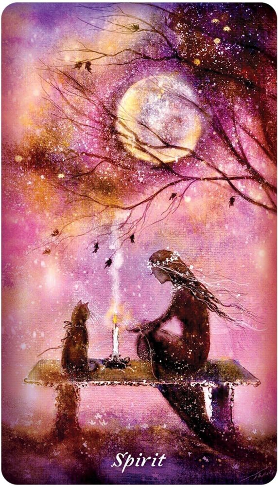 Earthly Souls and Spirits Moon Oracle card revealing the deck's mystical artwork — Eternal Spirit