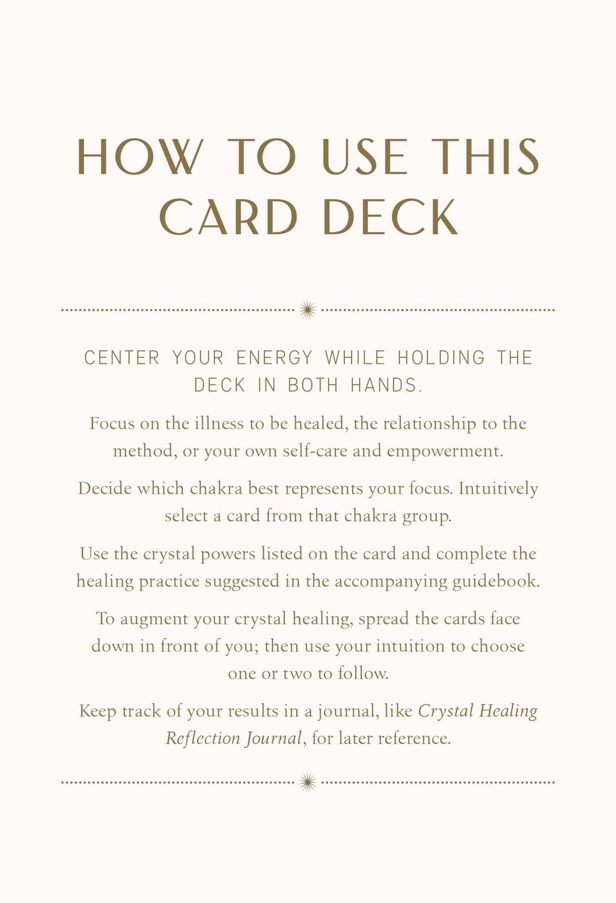 Crystal Healing Card Deck card showing the deck's detailed artistic vision — Eternal Spirit