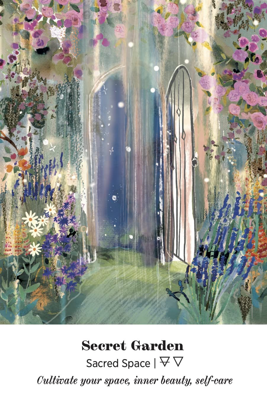 Earth Academy Oracle Cards, Secret Garden card with sacred space, inner beauty and self-care message — Eternal Spirit
