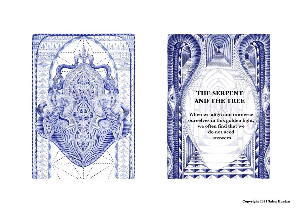 The All Seeing Heart Oracle card displaying the deck's hand-painted illustrations — Eternal Spirit