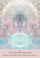 The Sacred Waters card with flowing river and mystical rose petals — Eternal Spirit