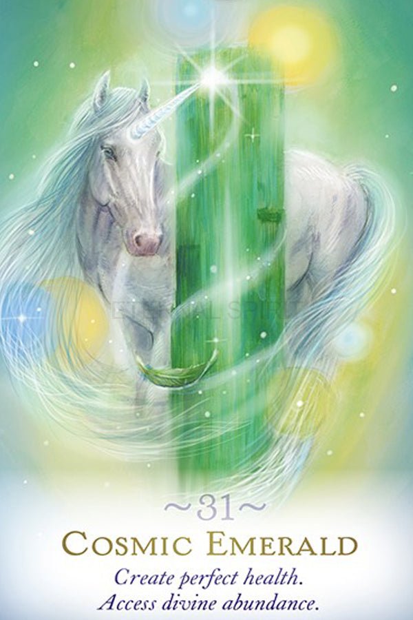 The Magic of Unicorns card illuminating the deck's rich colour palette — Eternal Spirit