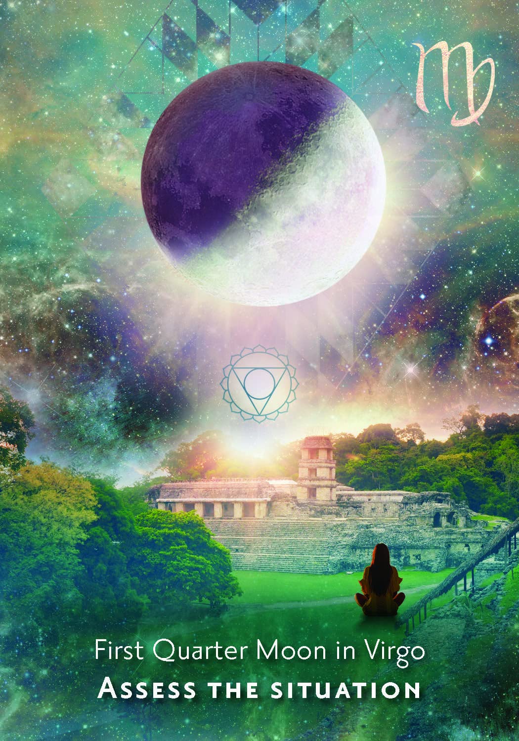 Moonology Manifestation Cards card presenting the deck's visionary illustrations — Eternal Spirit
