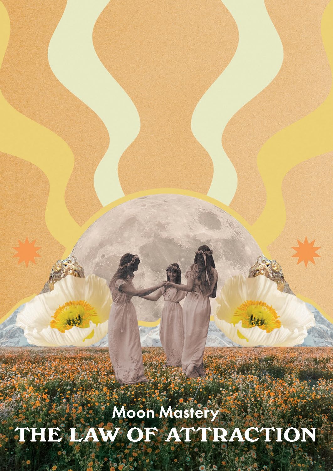 Moonology Messages Oracle deck, Moon Mastery Law of Attraction card with zodiac wheel and golden light — Eternal Spirit