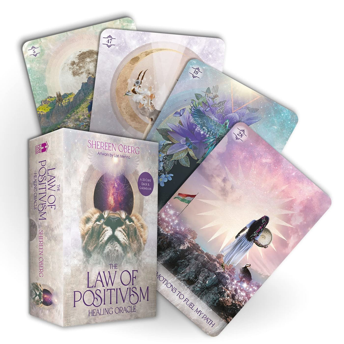 The Law of Positivism Healing Oracle box with woman and healing light — Eternal Spirit