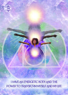 The Law of Positivism Healing Oracle card reflecting the deck's transcendent artwork — Eternal Spirit