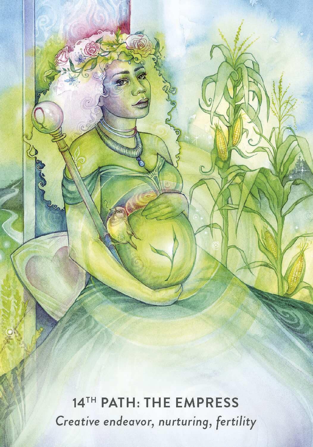 The Tree of Life Oracle card illuminating the deck's rich colour palette — Eternal Spirit
