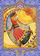 The Triple Goddess Tarot card showing the deck's detailed artistic vision — Eternal Spirit