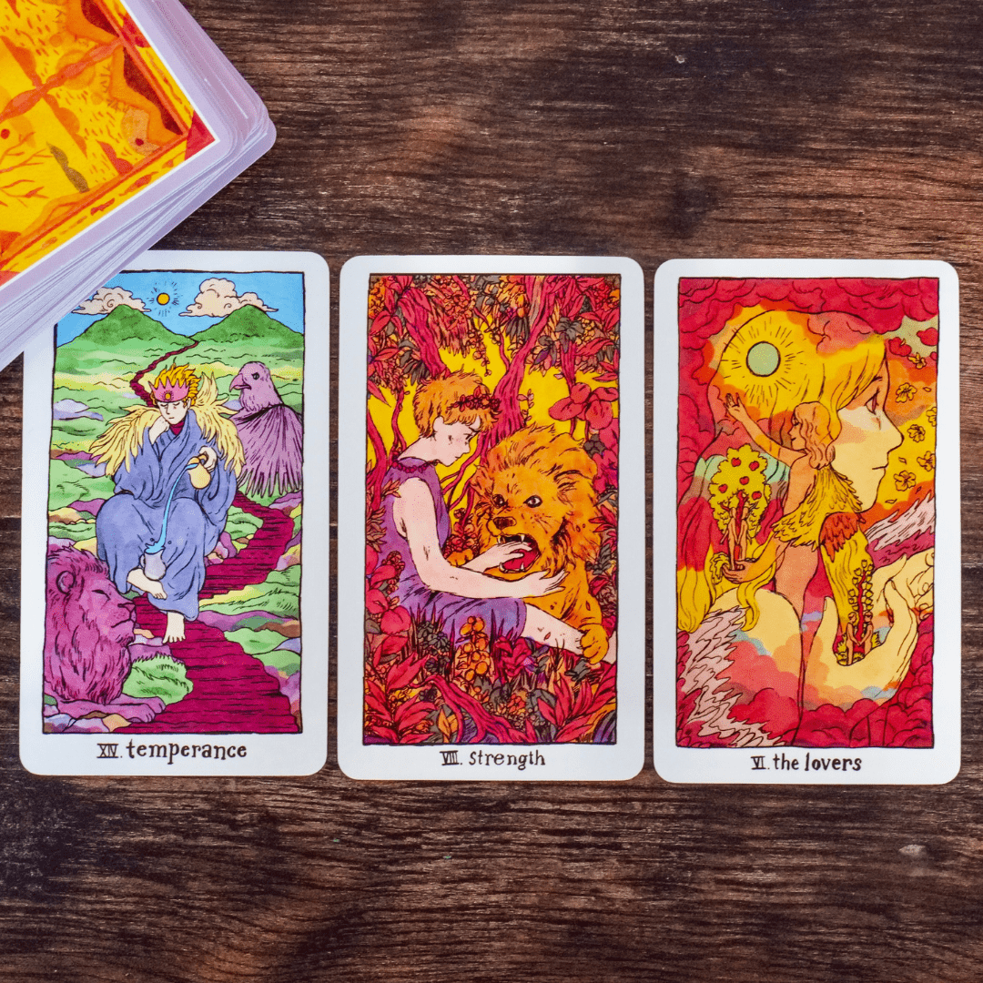 The Cosmic Slumber Tarot card displaying the deck's hand-painted illustrations — Eternal Spirit
