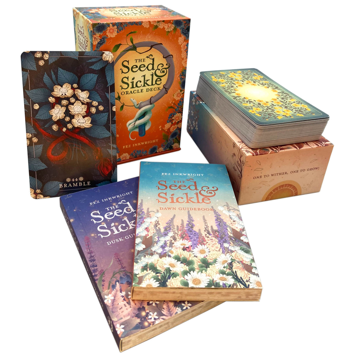 The Seed Sickle Oracle deck, Decorative card back with intricate floral geometric pattern design — Eternal Spirit