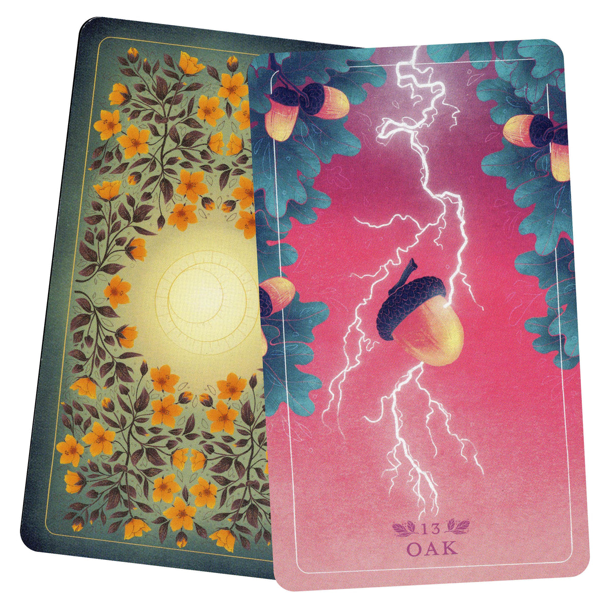 The Seed & Sickle Oracle card revealing the deck's mystical artwork — Eternal Spirit