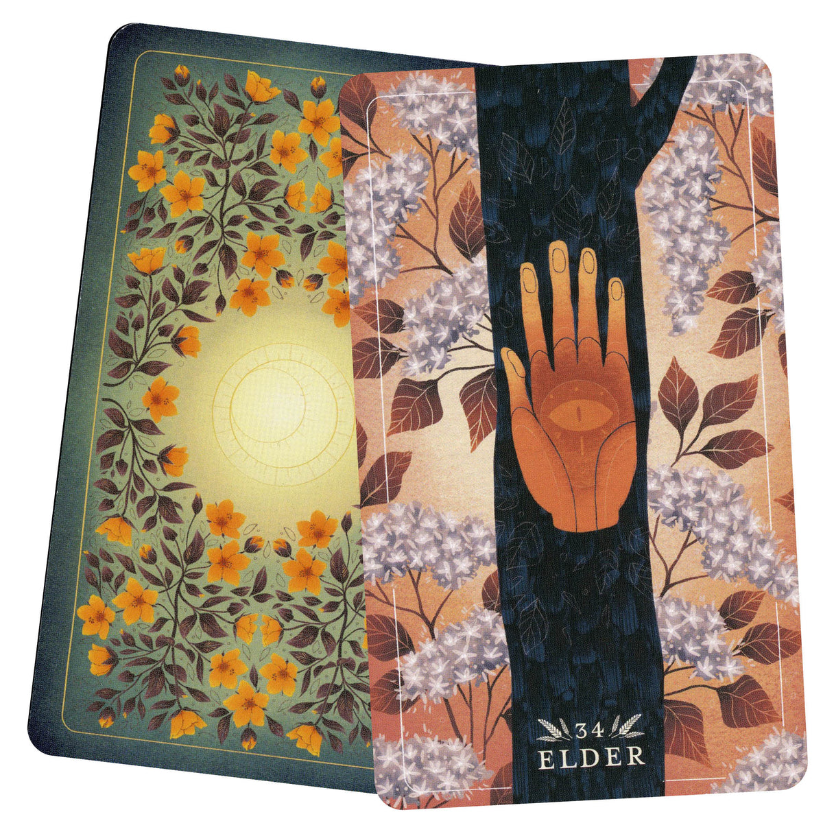 The Seed & Sickle Oracle card showcasing the deck's evocative imagery — Eternal Spirit
