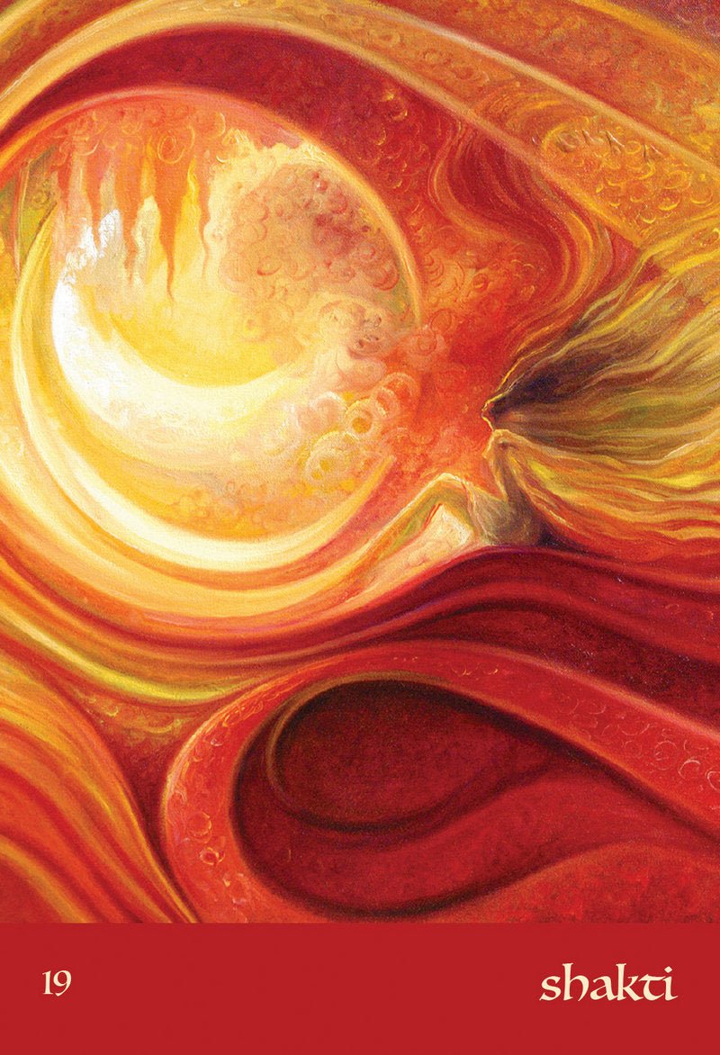Journey Of Love Cards, Shakti card 89 with child reaching for golden bird on flowering branch — Eternal Spirit
