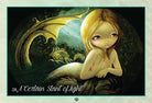 Myths And Mermaids Cards, Mermaid card with flowing hair and sea creatures in deep ocean scene — Eternal Spirit