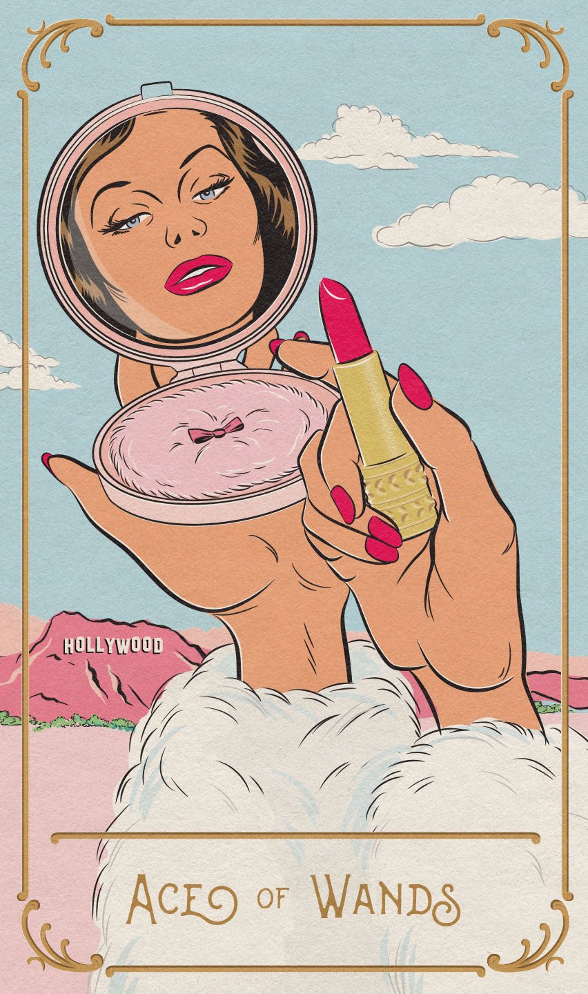 Tinseltown Tarot card revealing the deck's mystical artwork — Eternal Spirit
